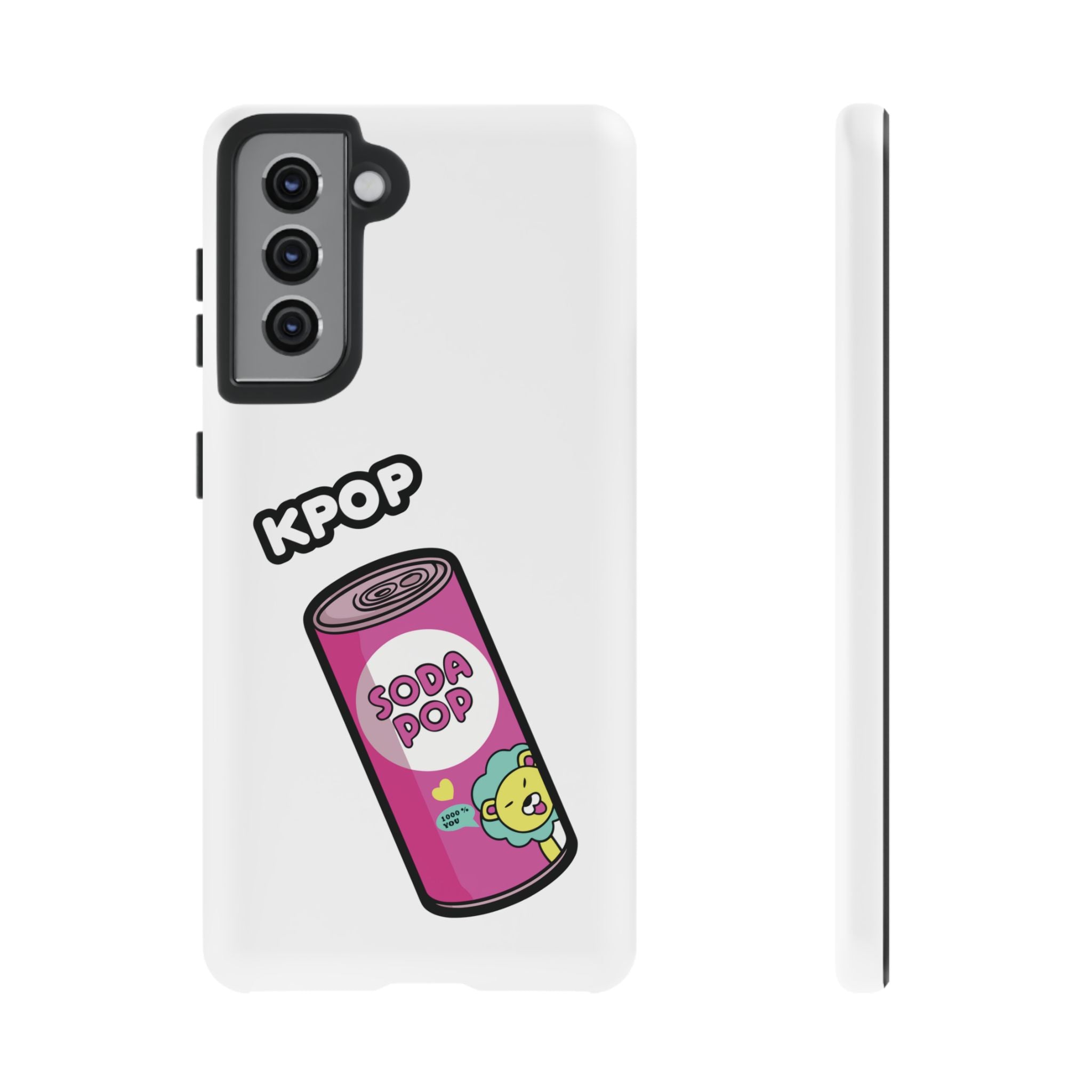 KPOP Style Soda Pop White Smartphone Tough Cases