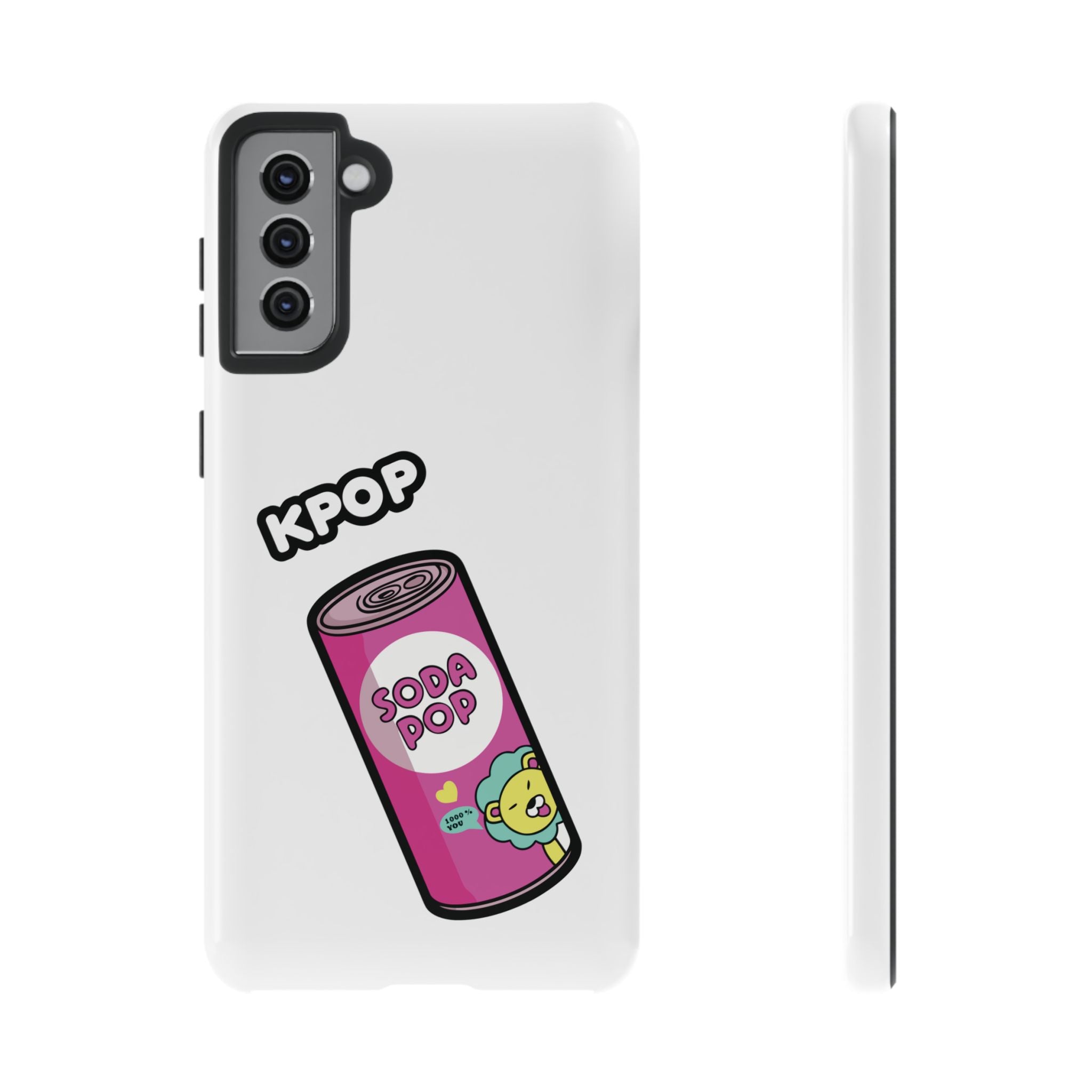 KPOP Style Soda Pop White Smartphone Tough Cases