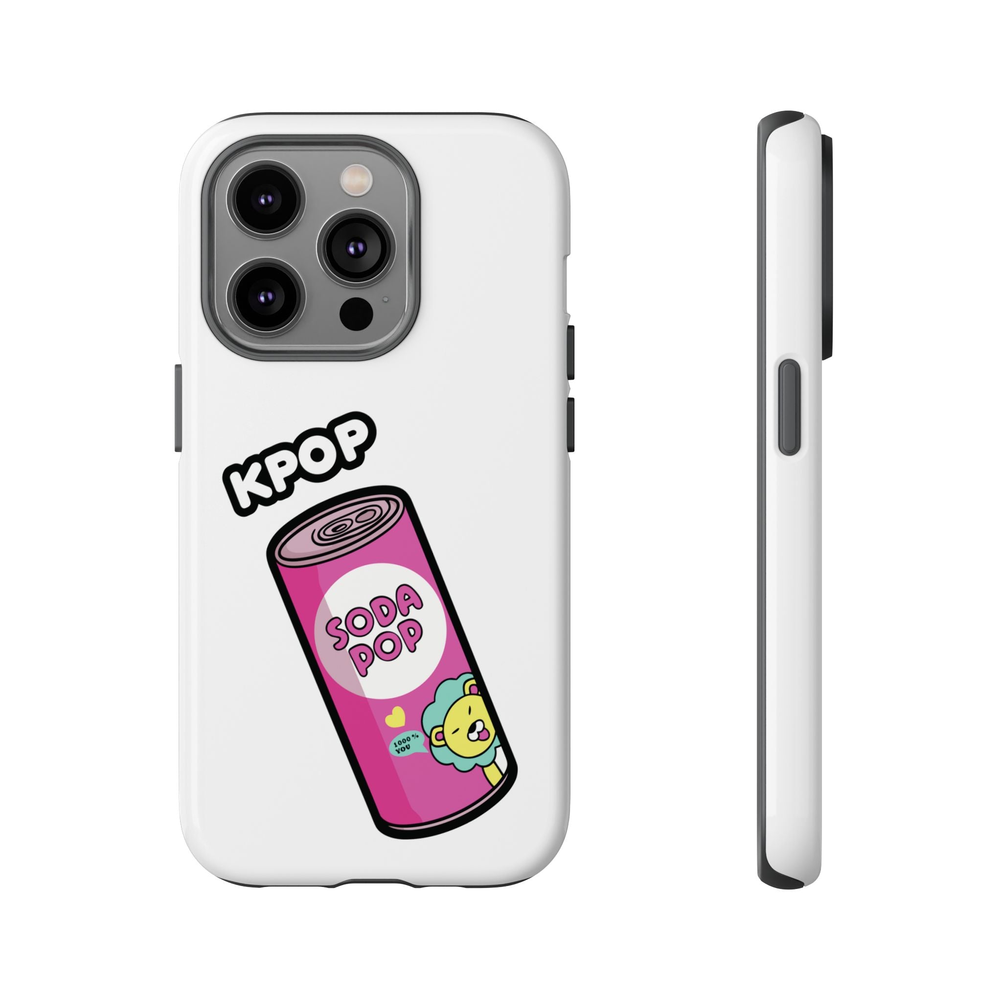 KPOP Style Soda Pop White Smartphone Tough Cases