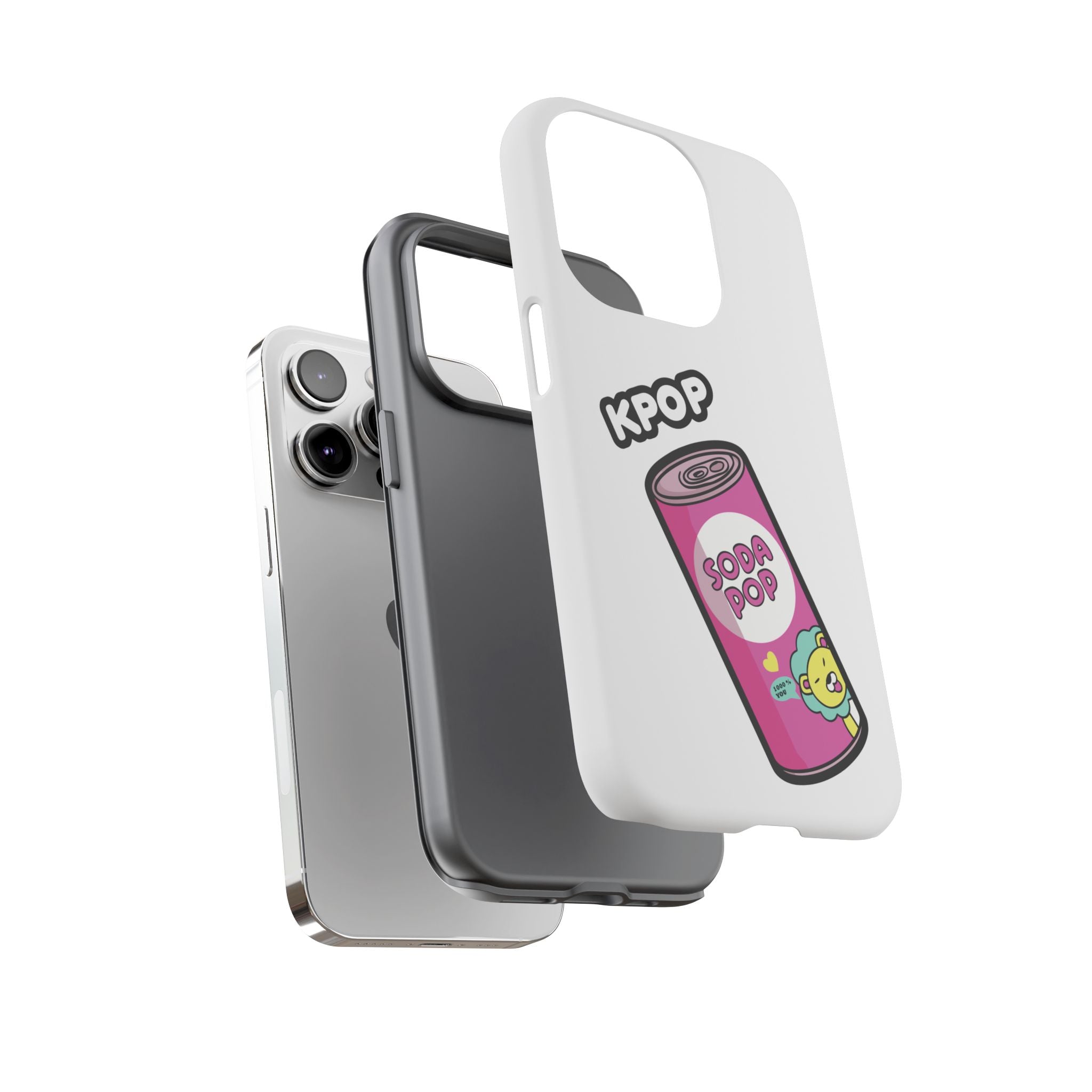 KPOP Style Soda Pop White Smartphone Tough Cases