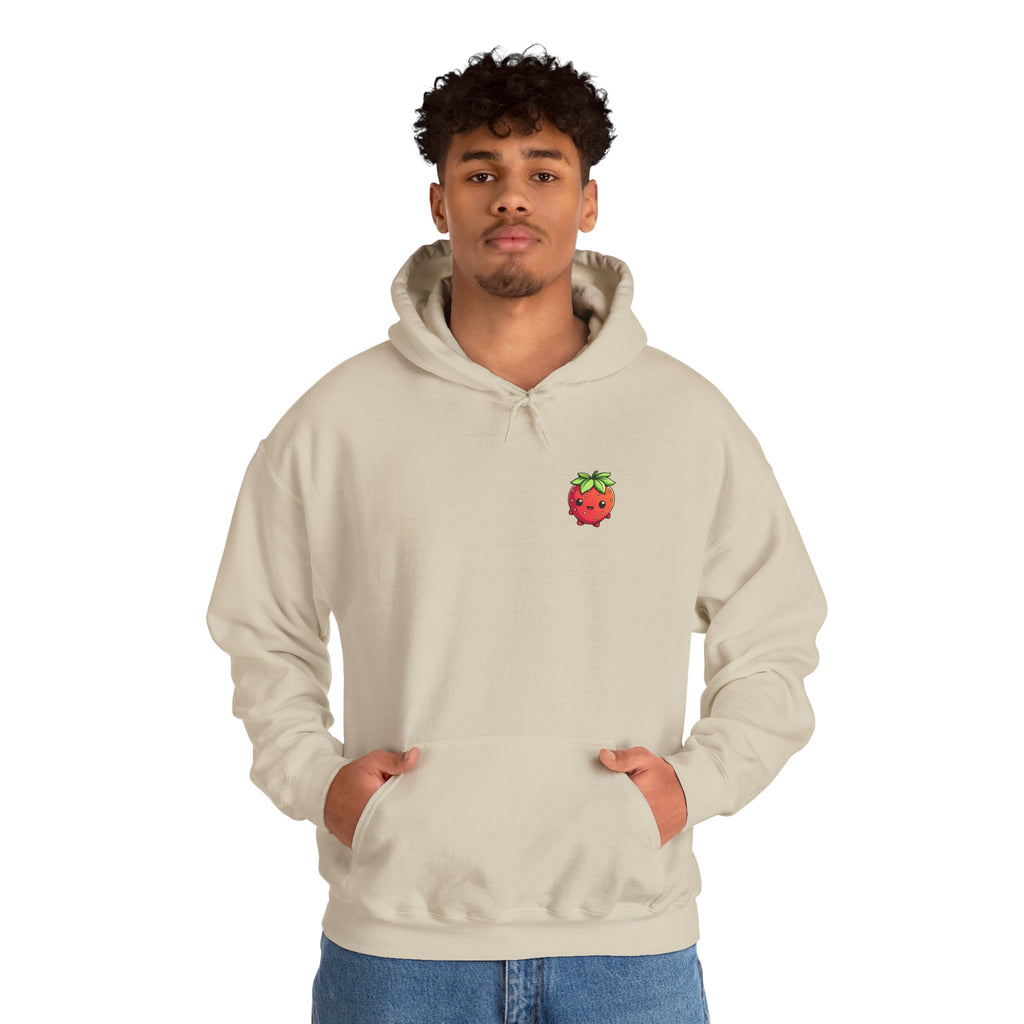 Strawberry / Erdbeer Minimampf Style Unisex Heavy Blend™ Hooded Sweatshirt