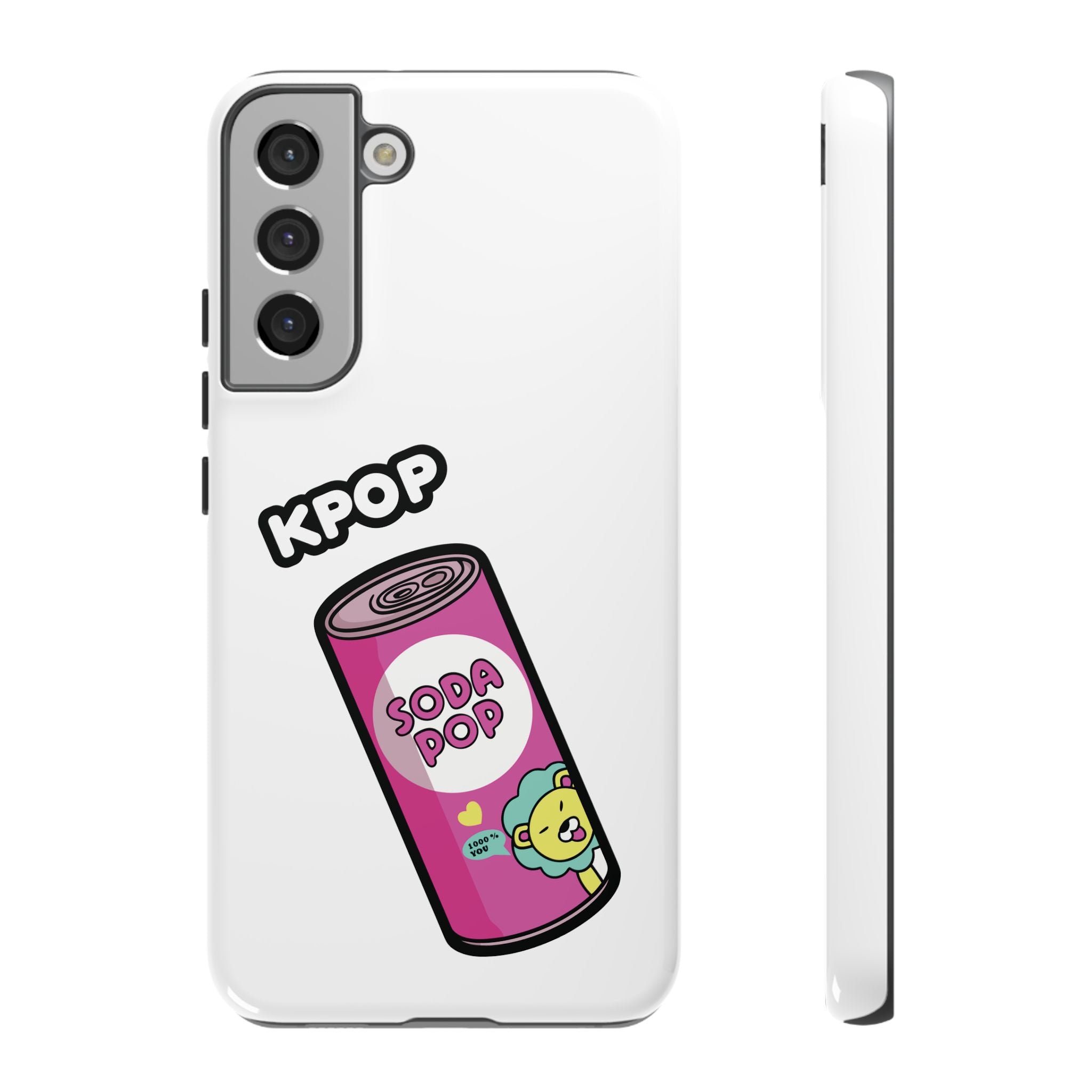 KPOP Style Soda Pop White Smartphone Tough Cases