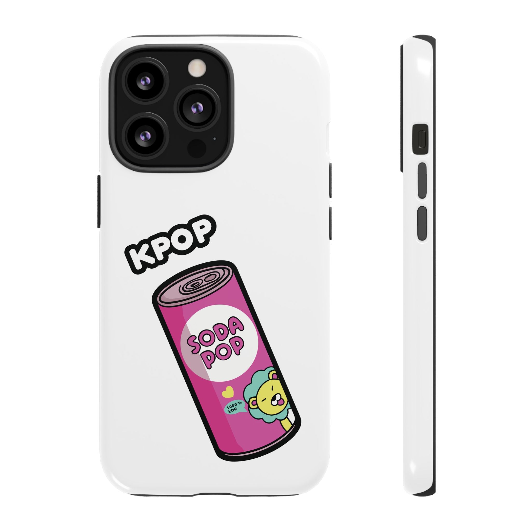 KPOP Style Soda Pop White Smartphone Tough Cases