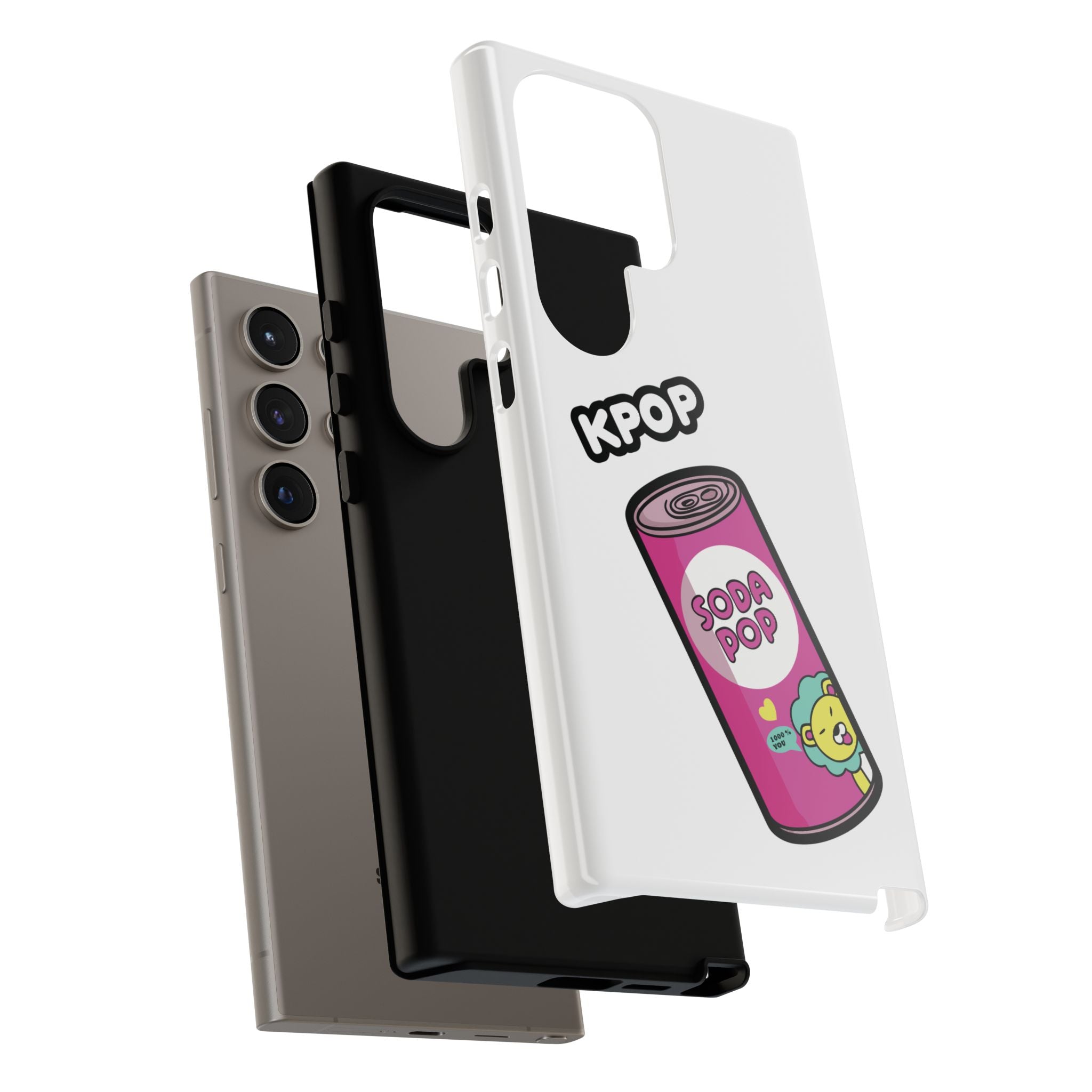 KPOP Style Soda Pop White Smartphone Tough Cases