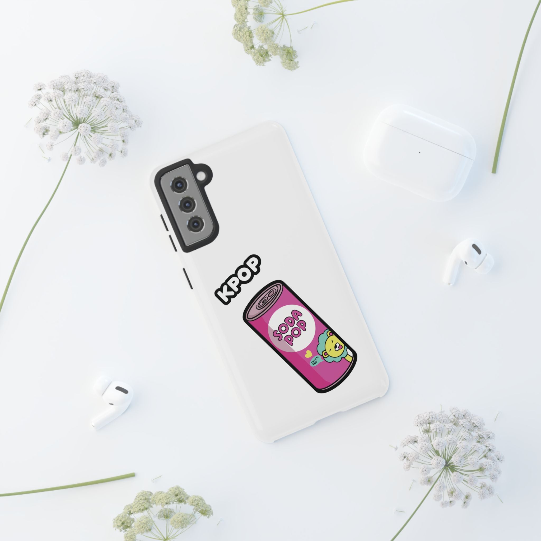 KPOP Style Soda Pop White Smartphone Tough Cases