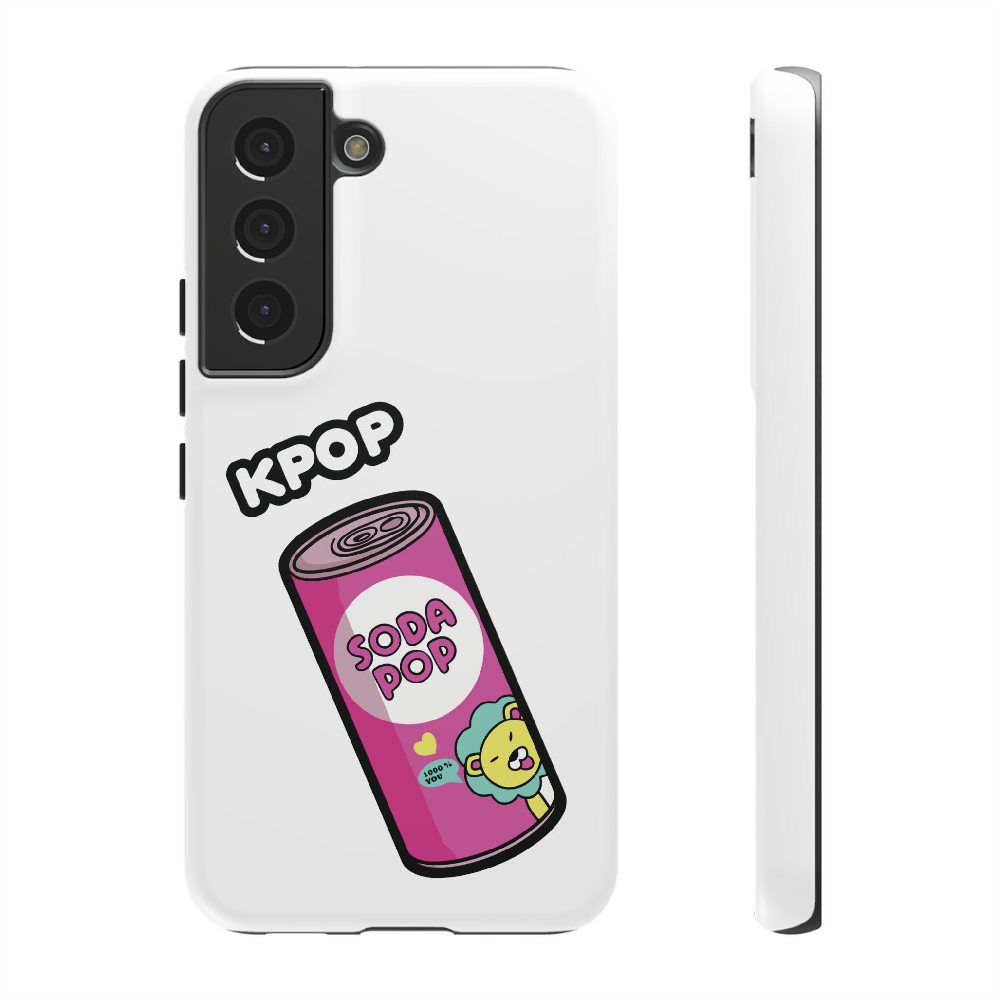 KPOP Style Soda Pop White Smartphone Tough Cases