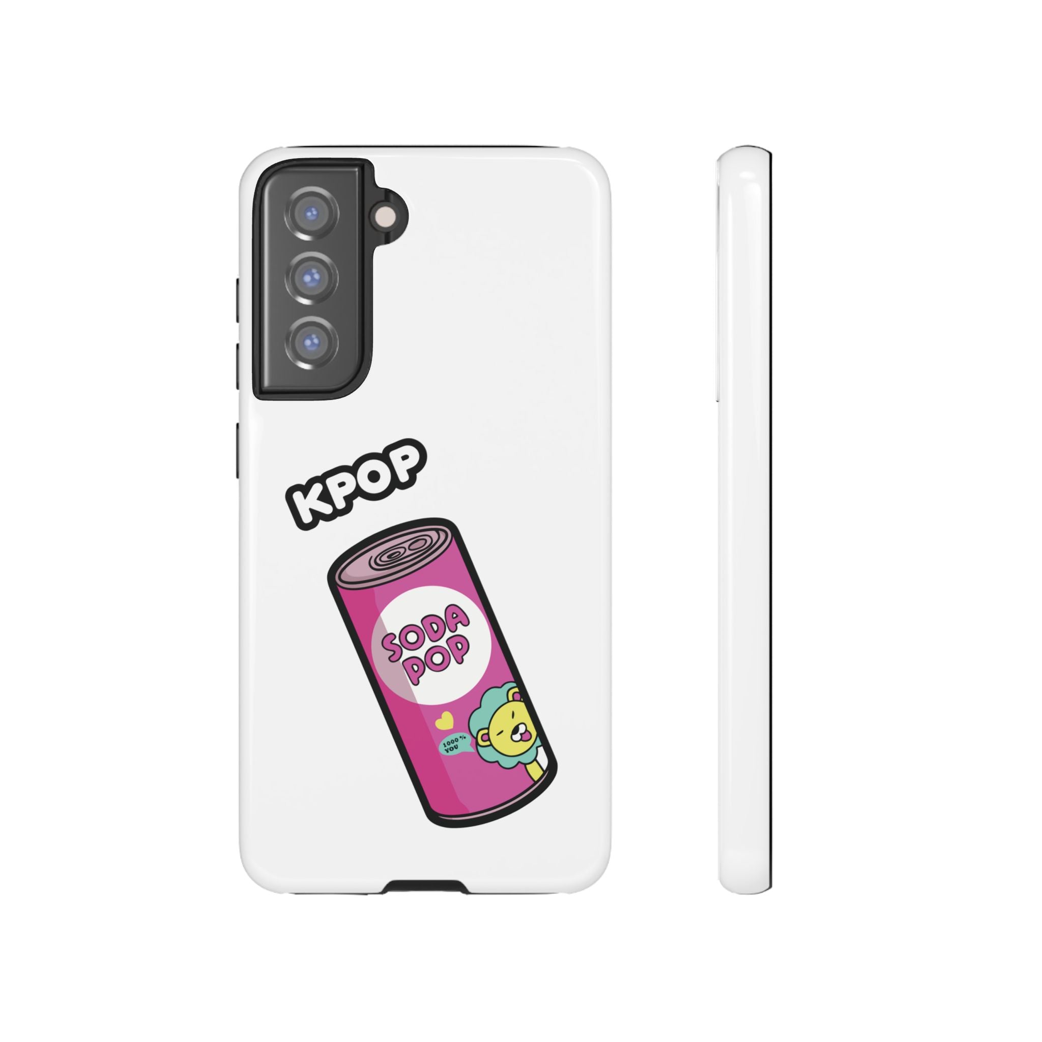KPOP Style Soda Pop White Smartphone Tough Cases