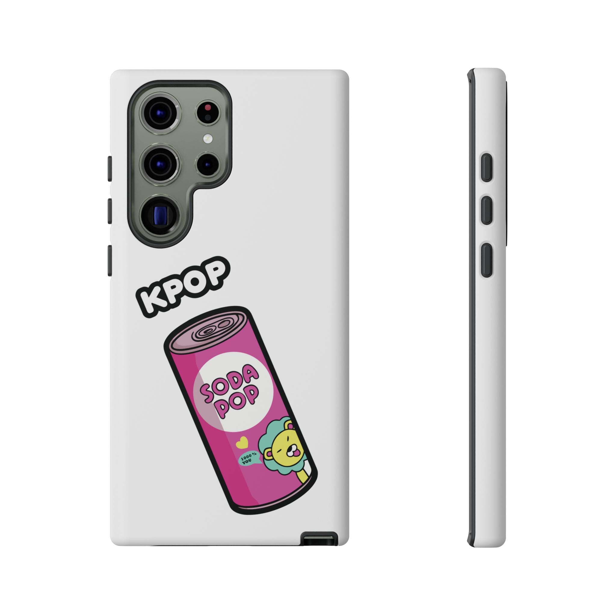 KPOP Style Soda Pop White Smartphone Tough Cases