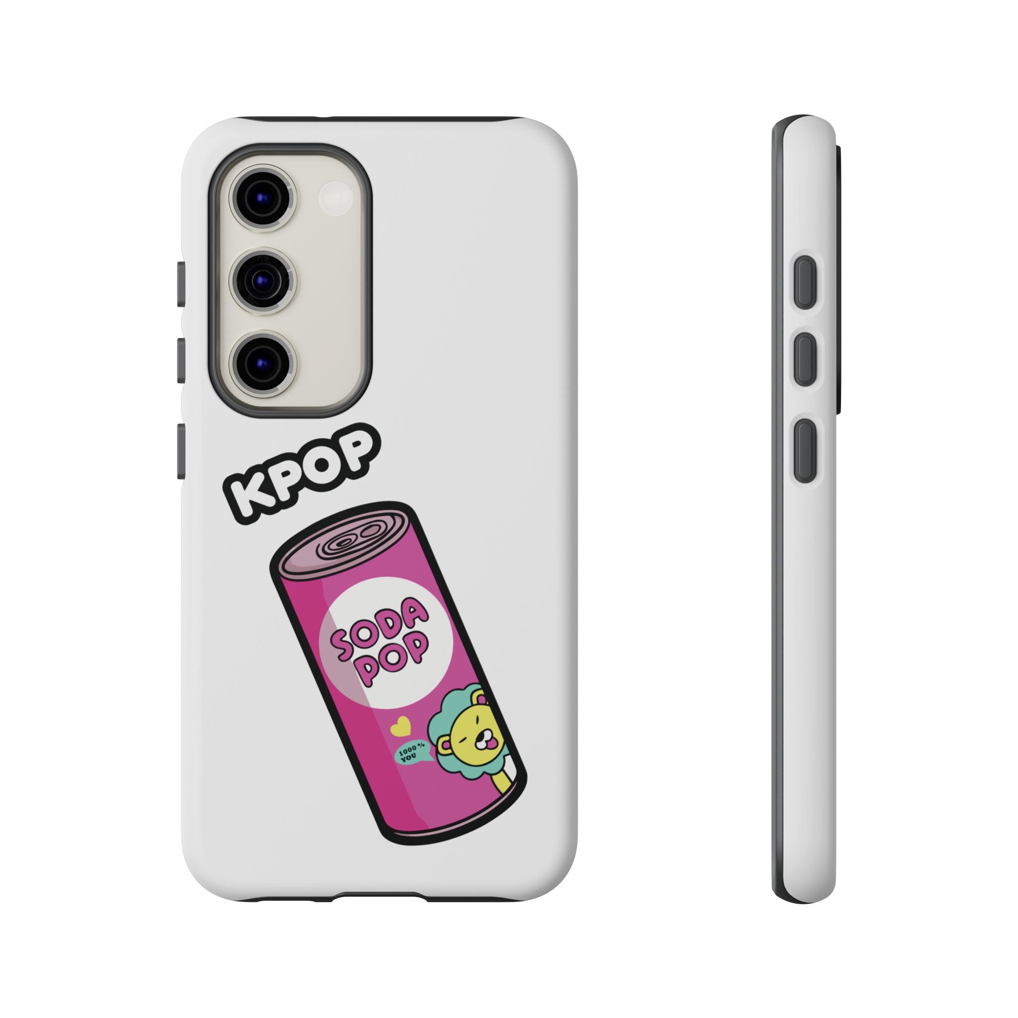 KPOP Style Soda Pop White Smartphone Tough Cases